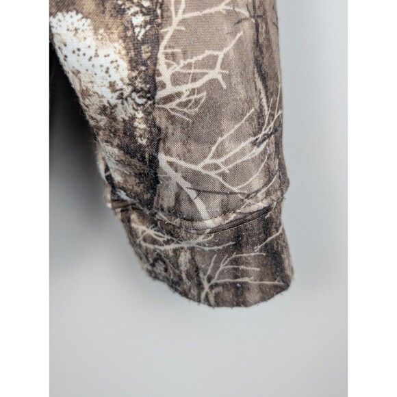 RealTree Women's XL 16-18 Performance Fleece Lined Hoodie Pink Camo Antler Print - Picture 8 of 13